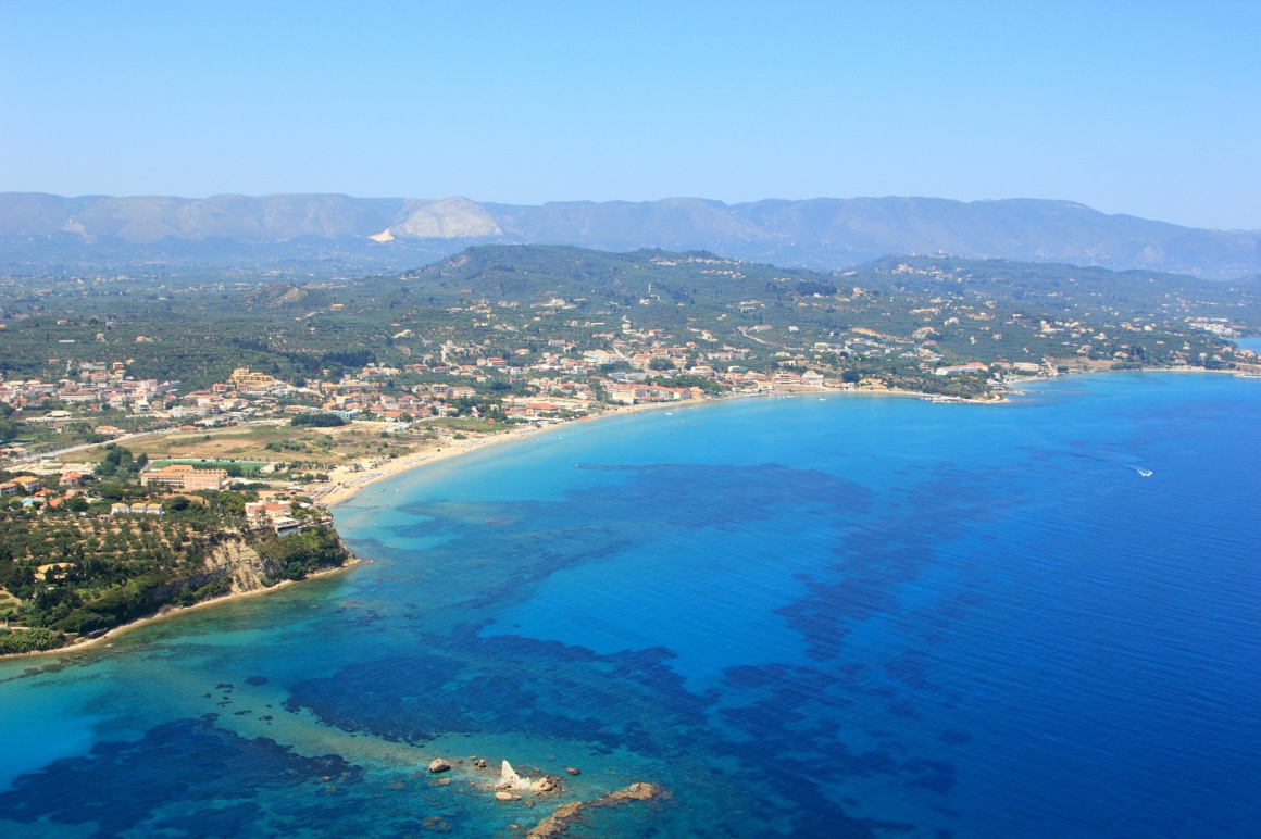 'Aerial view on Zakynthos Greece - Tsilivi' - Zante